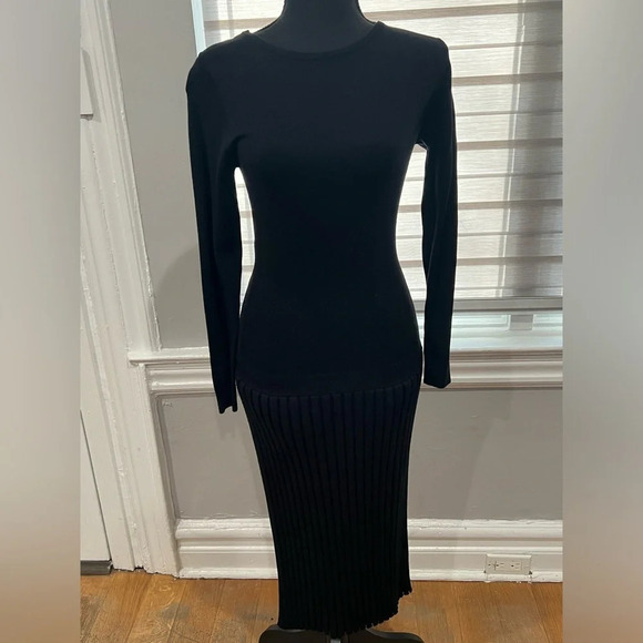 Bodycon knit black dress - Picture 5 of 8